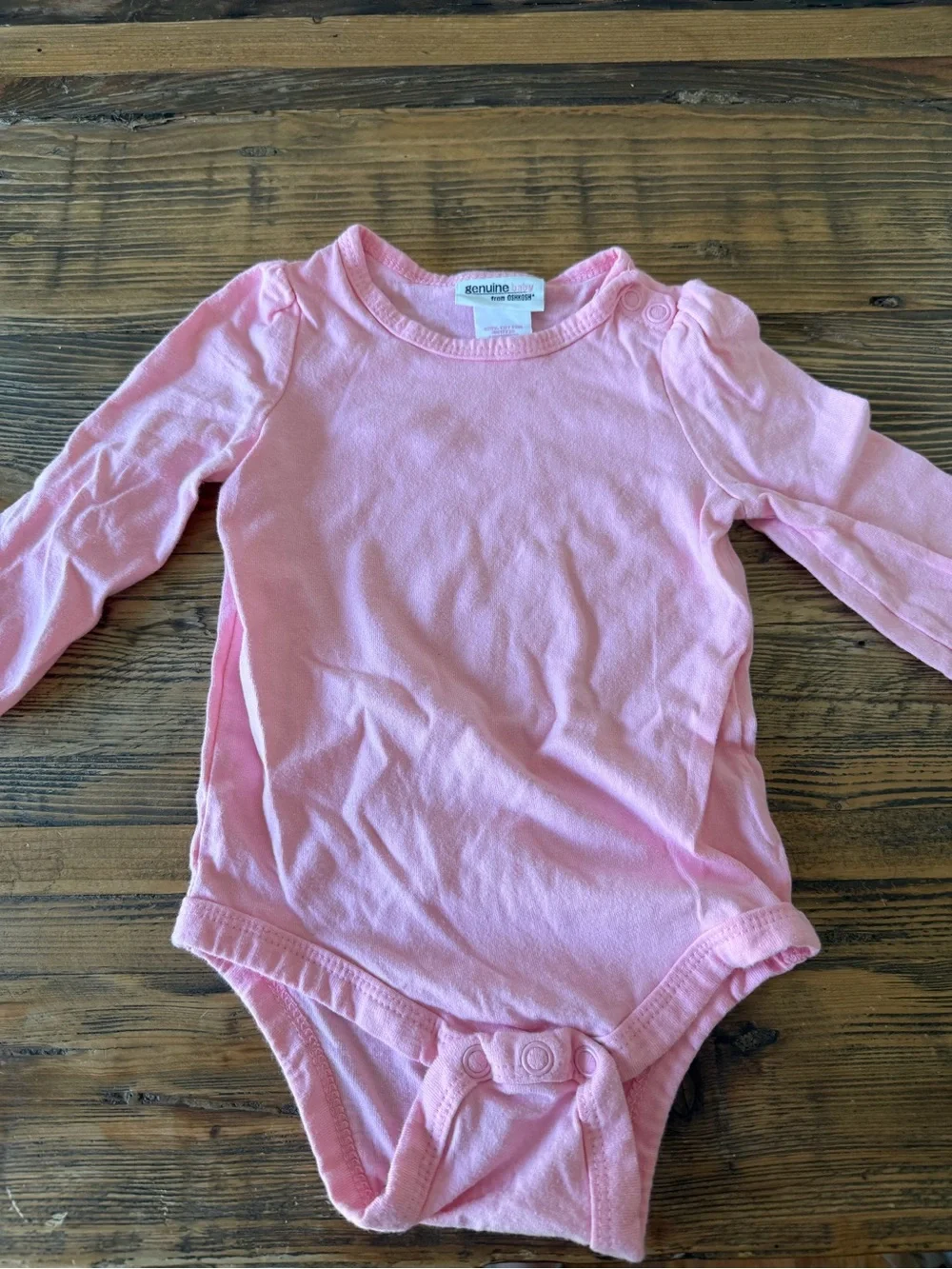 OshKosh B'gosh Baby Pink Long Sleeve Bodysuit